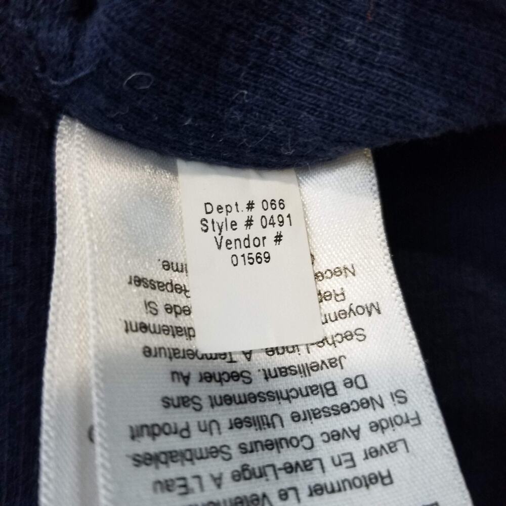 Eddie Bauer Sweater Mens XLT Blue 1/4 Zip Mock Neck Cotton Pullover Tall Casual - Picture 8 of 12